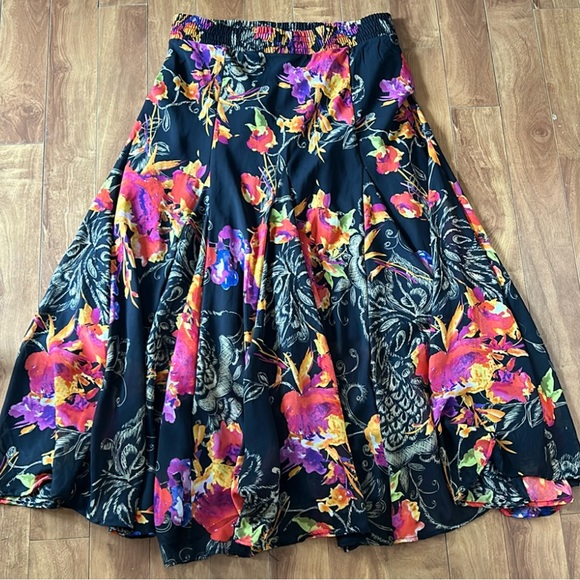 LAPIS💫Women's Black Floral Print Maxi Skirt - Picture 5 of 12